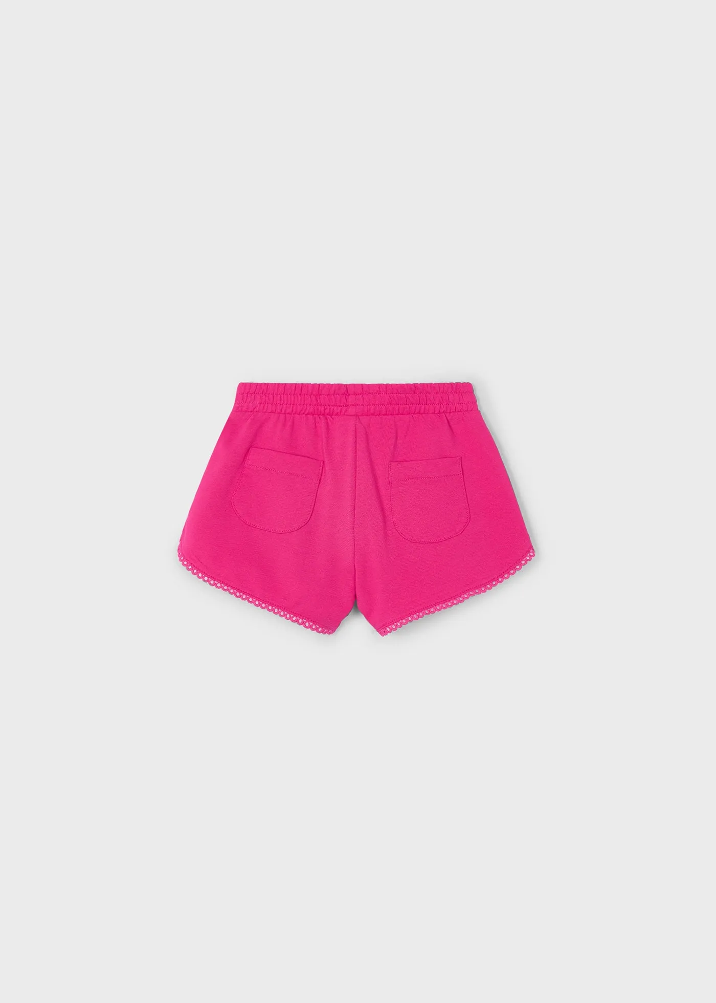 Scallop Edge Cotton Shorts - Magenta by Mayoral