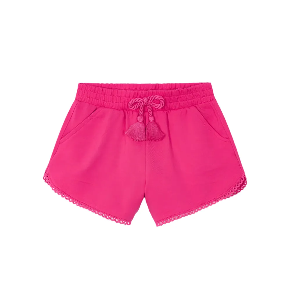 Scallop Edge Cotton Shorts - Magenta by Mayoral