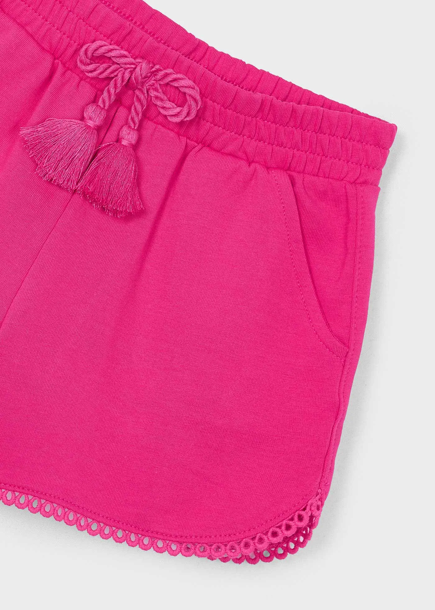 Scallop Edge Cotton Shorts - Magenta by Mayoral