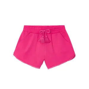 Scallop Edge Cotton Shorts - Magenta by Mayoral