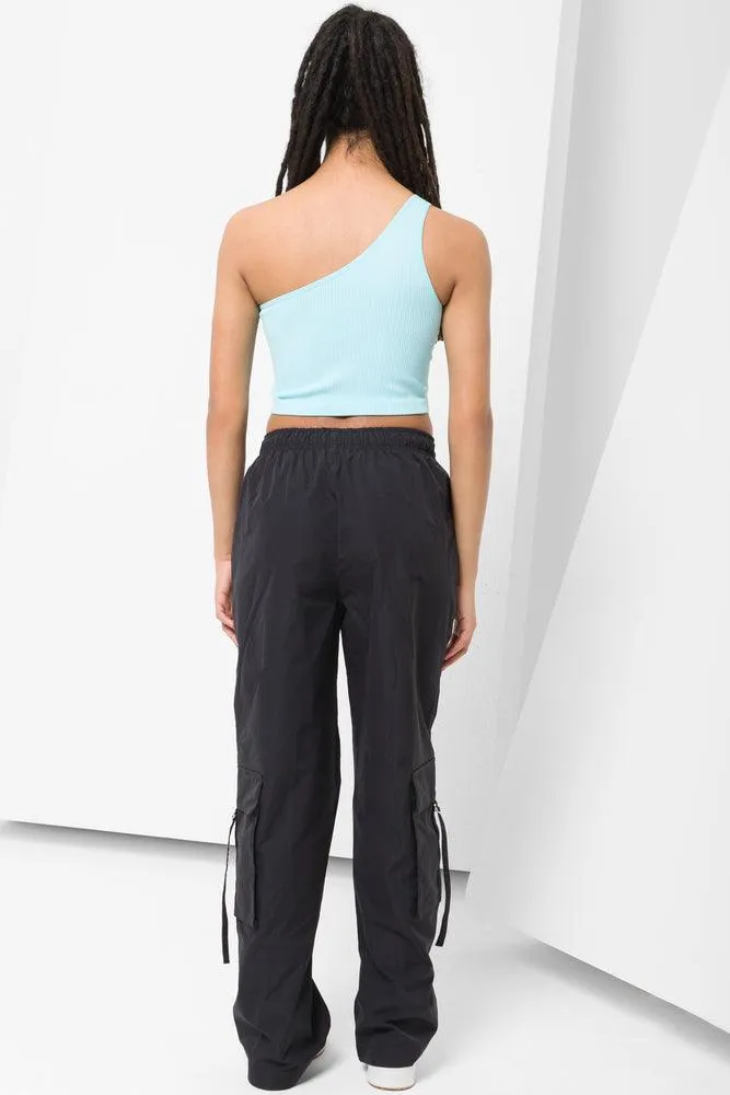 Seamless Asymmetrical Top Turquoise