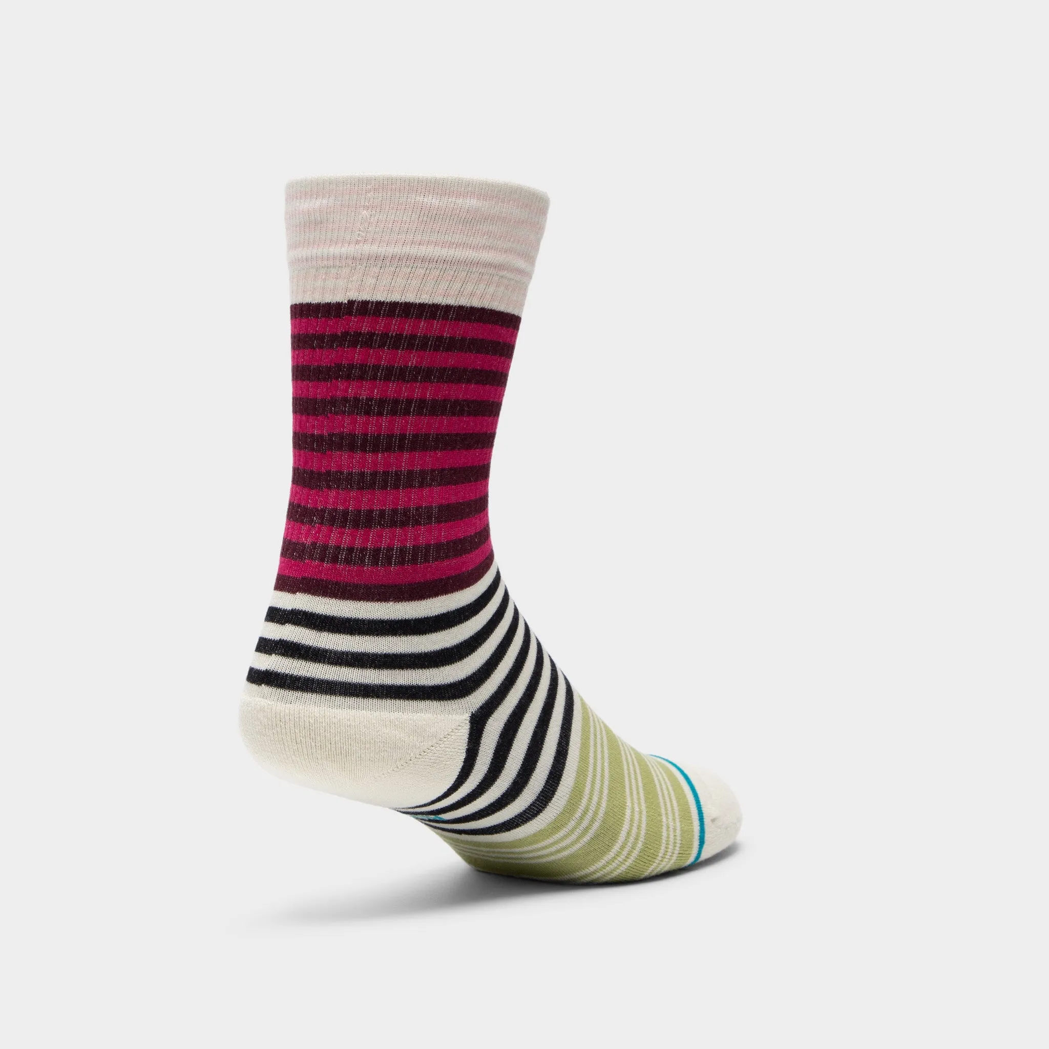 Stance Women's Sunshine Stripe Crew Socks / Magenta