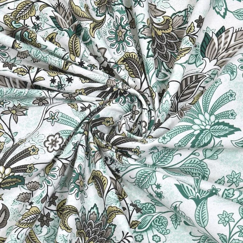 Stevie Floral Bedsheet - Green