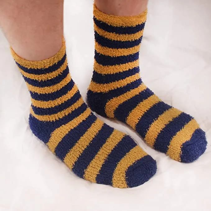 Striped Team Spirit Fuzzy Socks