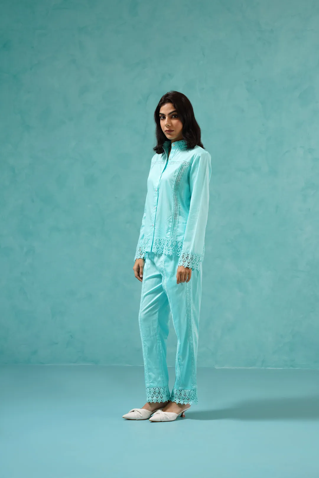 Taylor Turquoise Blue Co-ord Set (LW47)