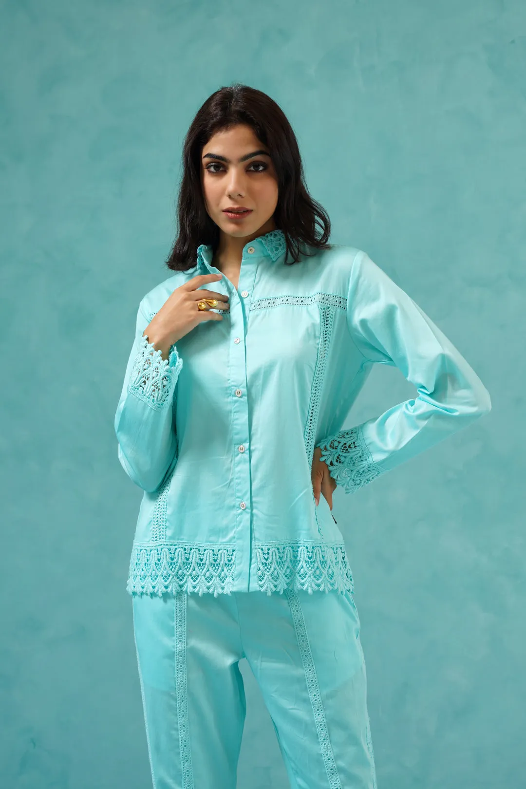 Taylor Turquoise Blue Co-ord Set (LW47)