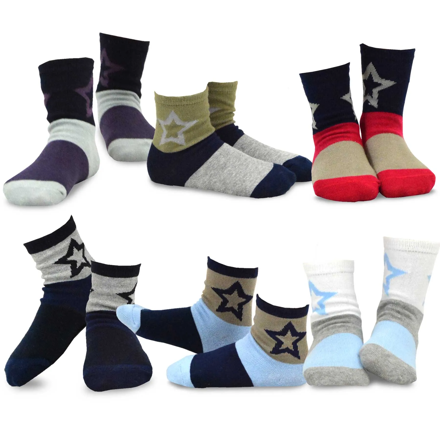 TeeHee Kids Toddler and Boys Socks Sports and Fun Cotton Crew Socks 18 Pair Pack with Gift Box (Copy)