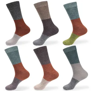 Women's Rayon from Bamboo Fiber Classic Casual Crew Vintage 3 Color Stripe Socks