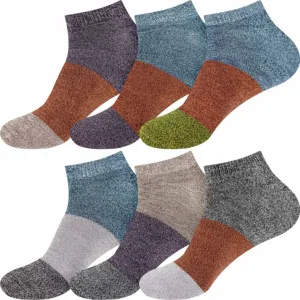 Women's Rayon from Bamboo Fiber Stripe Style Sports Superior Wicking Athletic Casual Ankle Socks