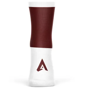 Youths Crew Socks Maroon / White