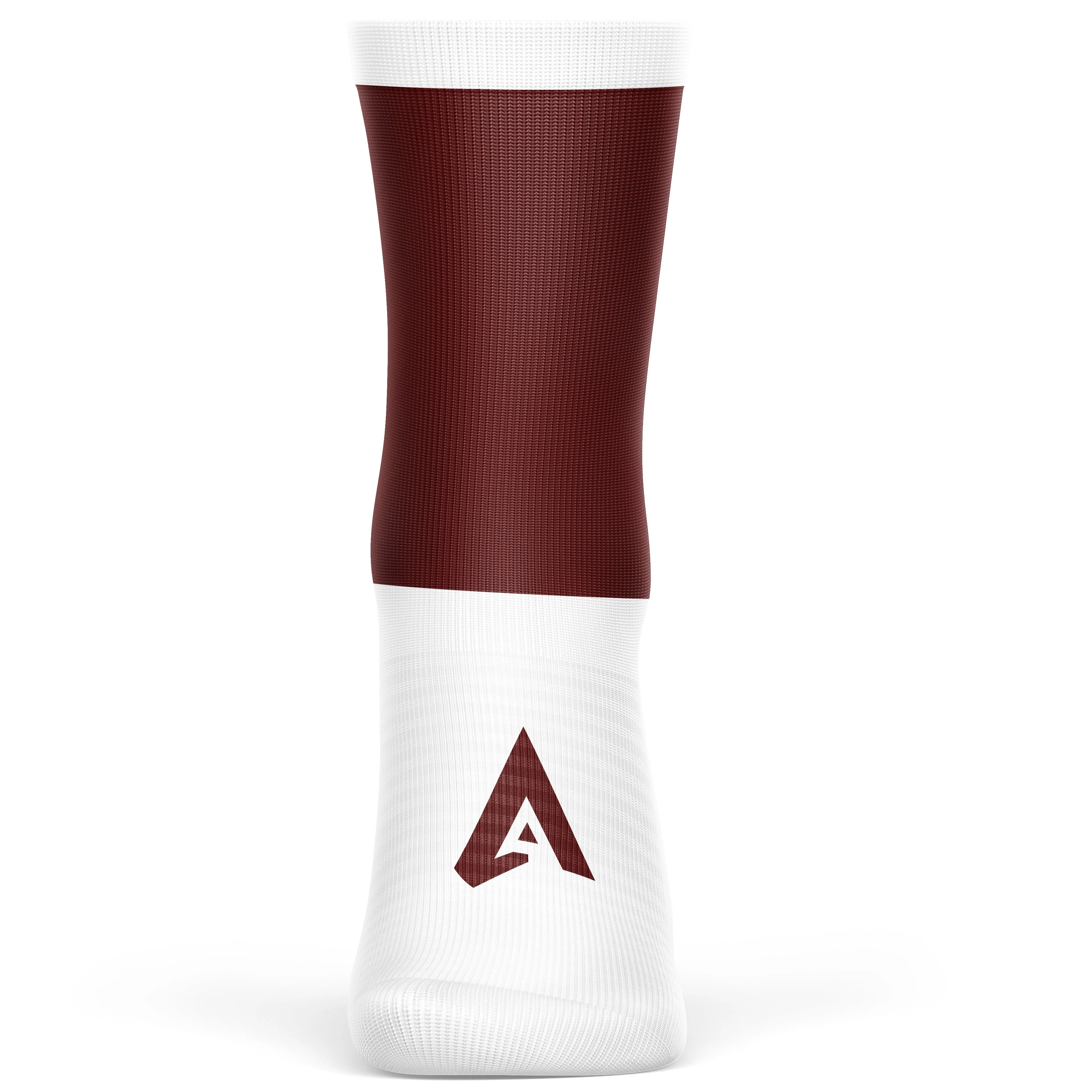 Youths Crew Socks Maroon / White